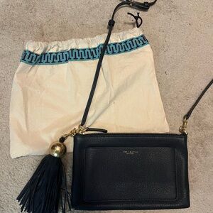 Tory Burch navy blue Leather Crossbody Bag